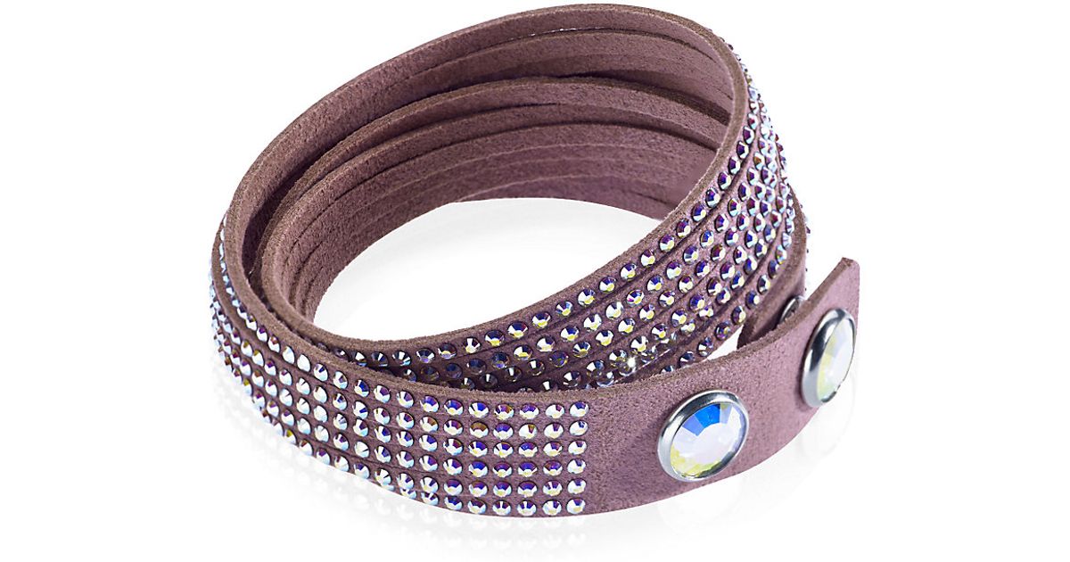 Swarovski Slake Wrap Bracelet in Pink Lyst Canada