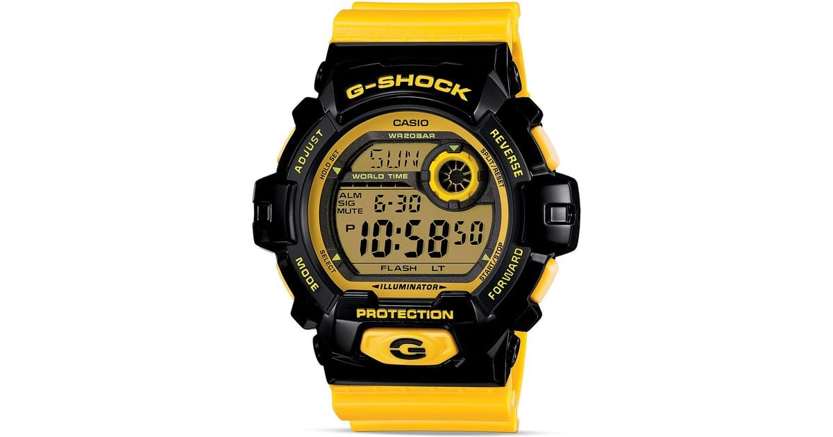 g shock yellow black