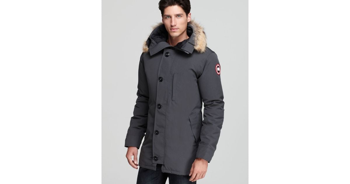 Canada Goose expedition parka sale authentic - Canada goose Chateau Parka with Fur Hood in Gray for Men (Graphite ...