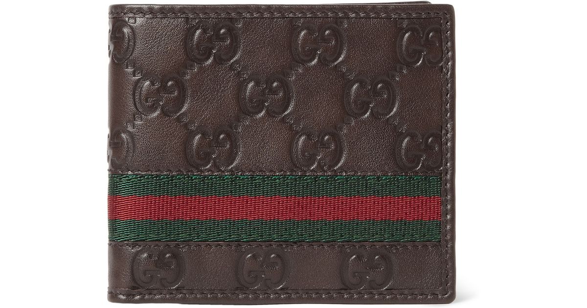 Gucci Leather Billfold Wallet in Brown for Men Lyst
