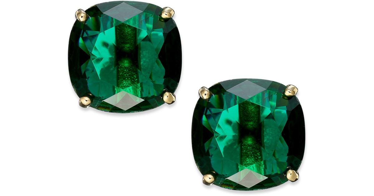 Kate Spade New York Goldtone Green Stone Square Stud Earrings Kate Spade New York Goldtone Green Stone Square Stud Earrings