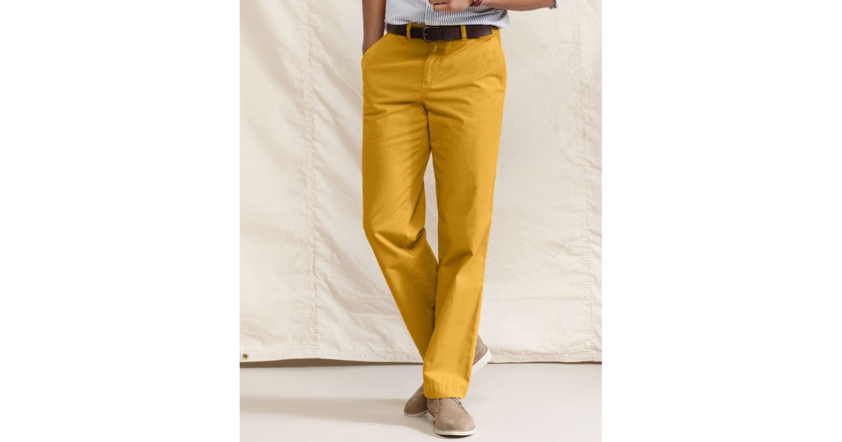 tommy hilfiger yellow pants