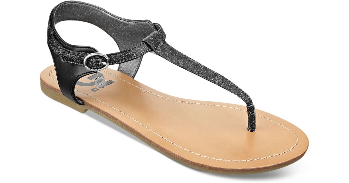 black flat thong sandals