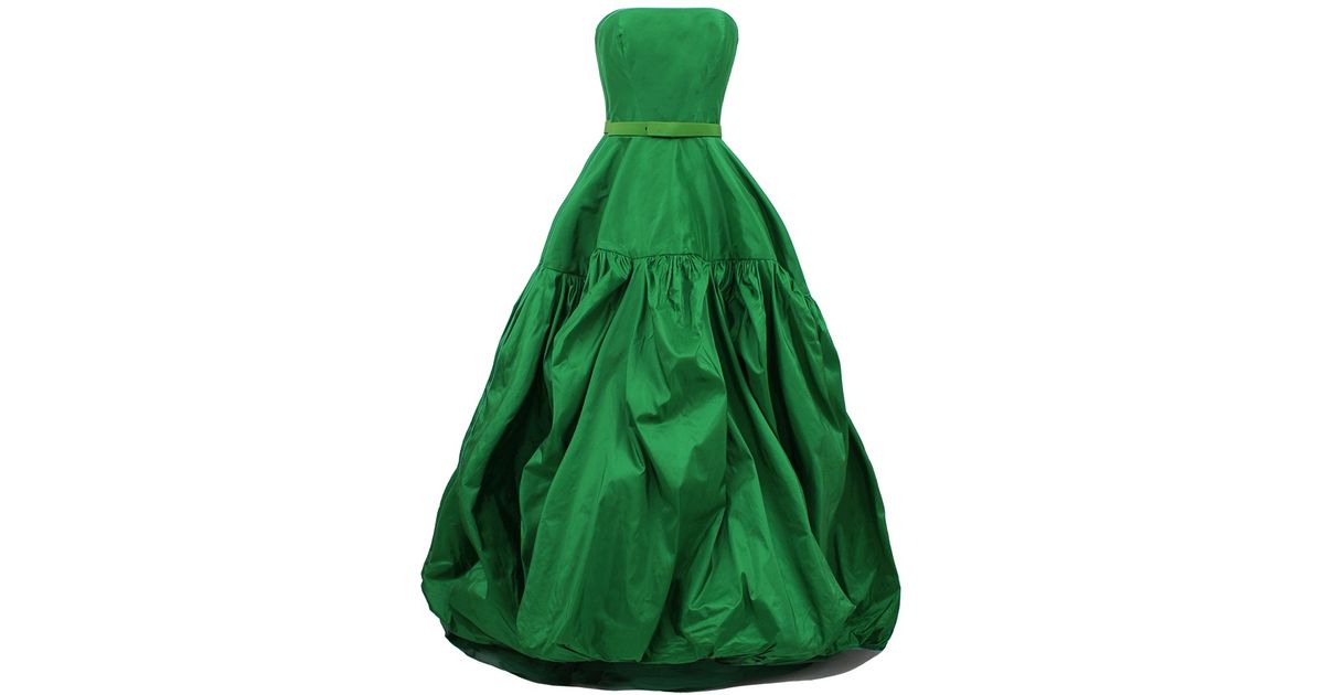 oscar de la renta green gown