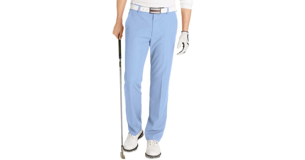 Izod Golf Pants Slimfit Solid Pants in Blue for Men | Lyst