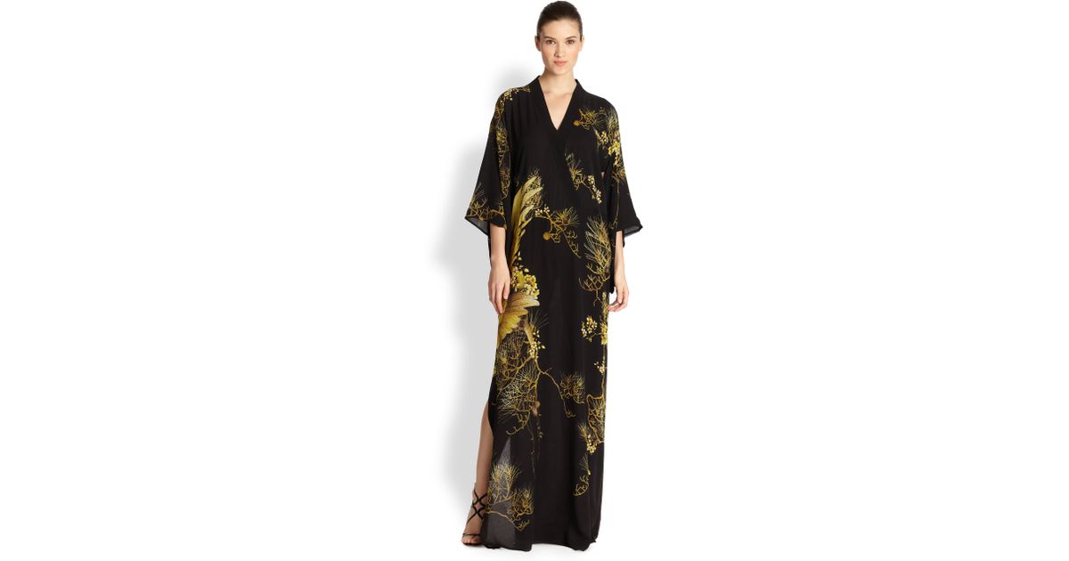 Roberto Cavalli Printed Silk Kimono 