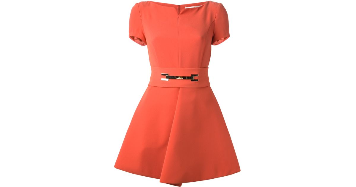 elisabetta franchi orange dress
