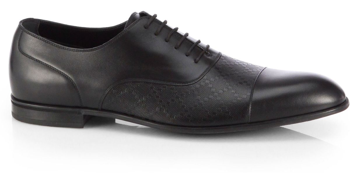 Gucci Diamante Leather Lace-up Shoes in 