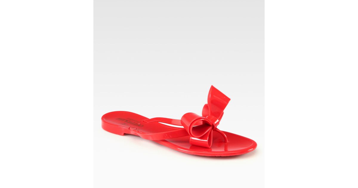 valentino red flip flops