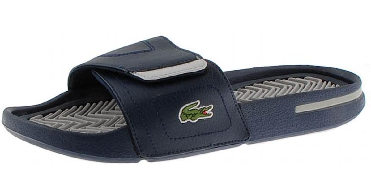 Lacoste Molitor Cre Spm Flip Flops Dark Blue in Grey (Gray) for Men - Lyst