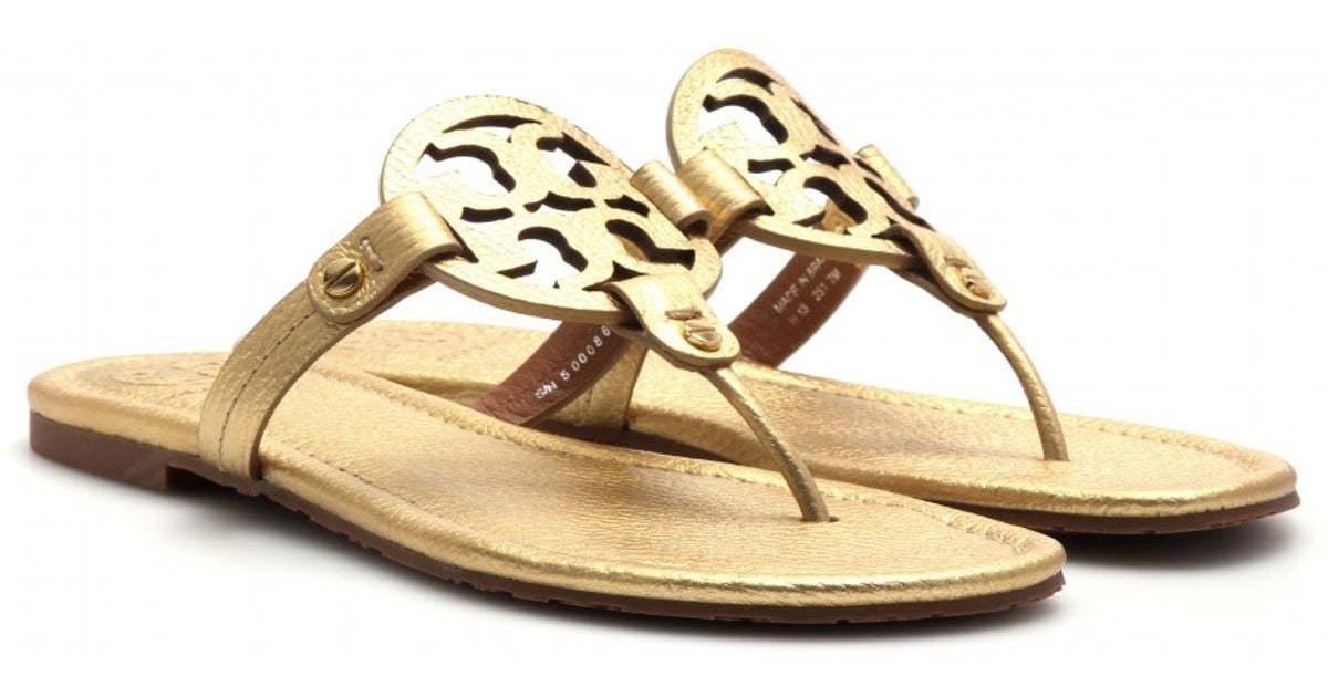 tory burch metallic gold sandals