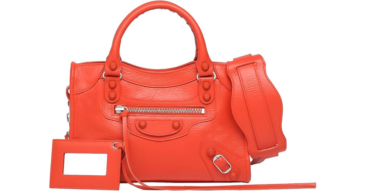 balenciaga mini city orange