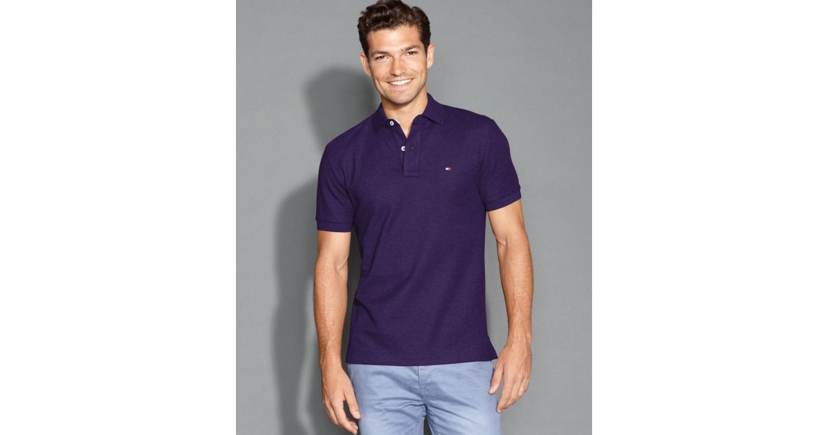 Tommy Hilfiger t-shirts polo shirts in Purple for Men | Lyst