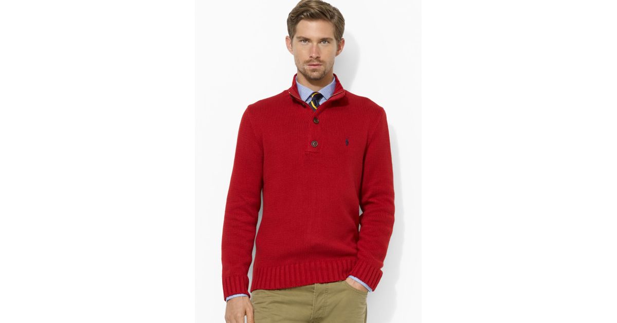 red polo sweater men
