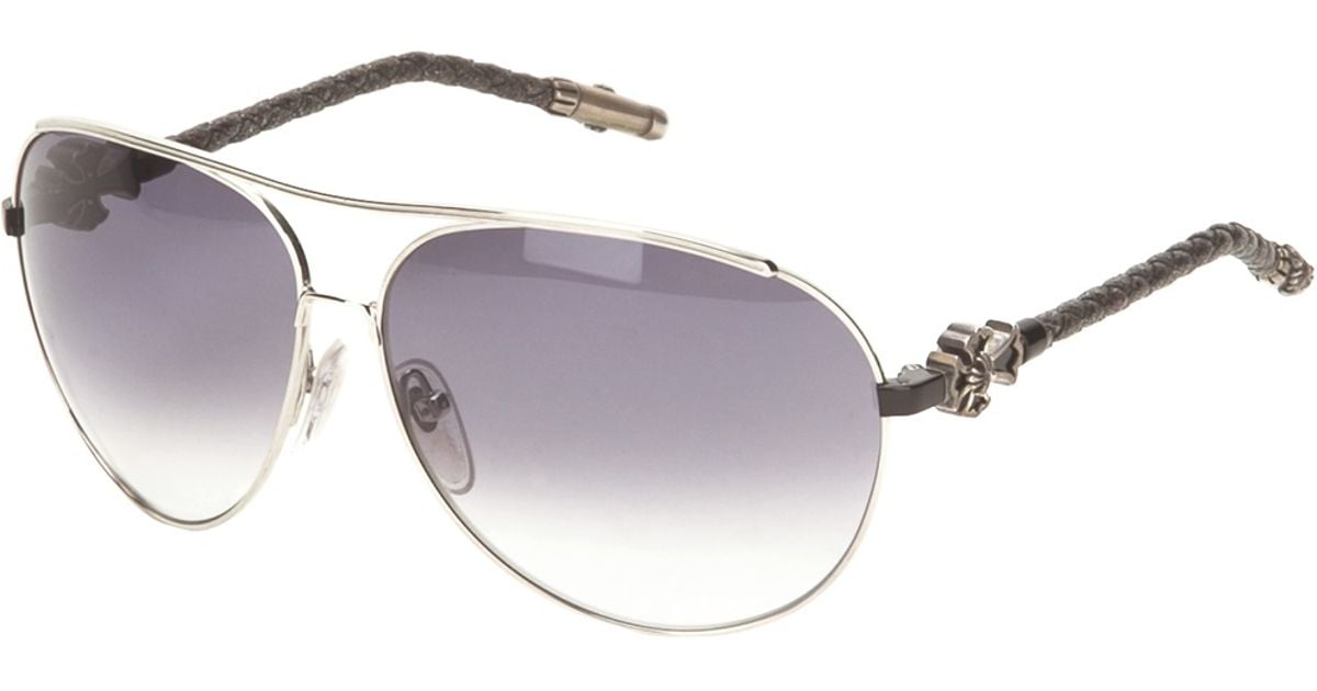 Chrome Hearts Aviator Sunglasses in Black for Men | Lyst