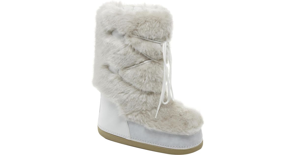ASOS Barts White Faux Fur Snow Boots | Lyst