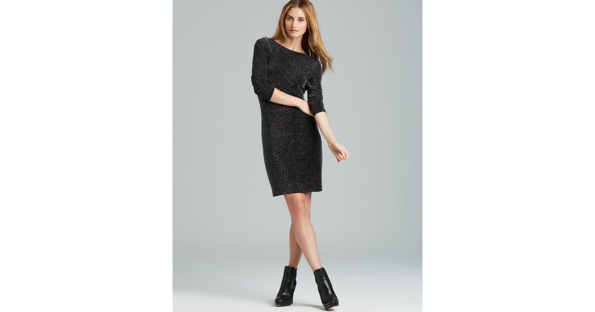 michael kors long sleeve black dress