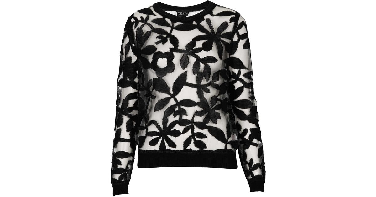 topshop black and white jumper