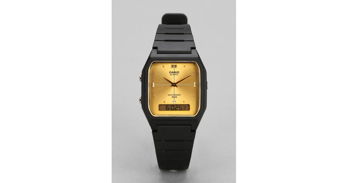 casio black square watch