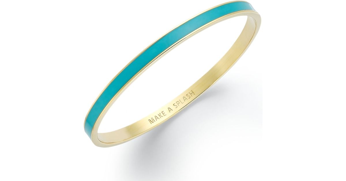 Lyst Kate Spade New York Goldtone Turquoise Make A Splash Bangle Lyst Kate Spade New York Goldtone Turquoise Make A Splash Bangle Bracelet In Blue