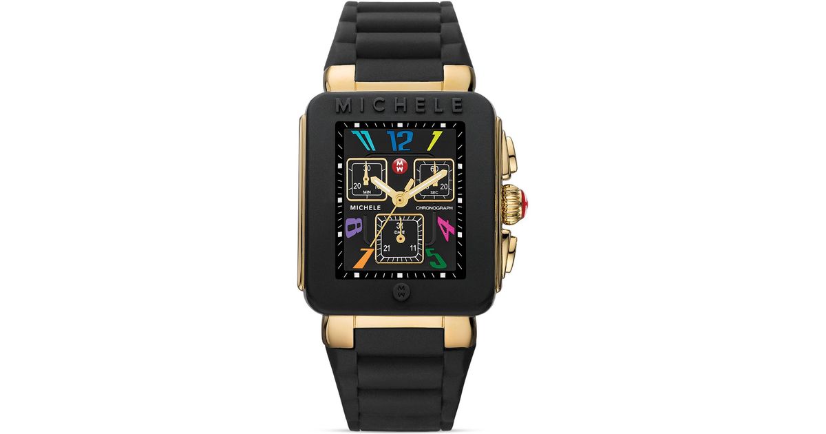 Michele Park Jelly Bean Black Carousel Watch 33mm Lyst