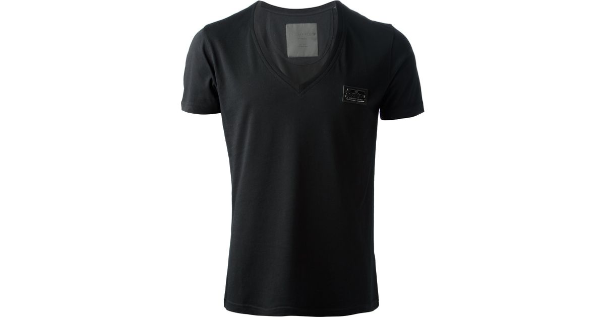 Philipp Plein V Neck T Shirt in Black for Men - Lyst