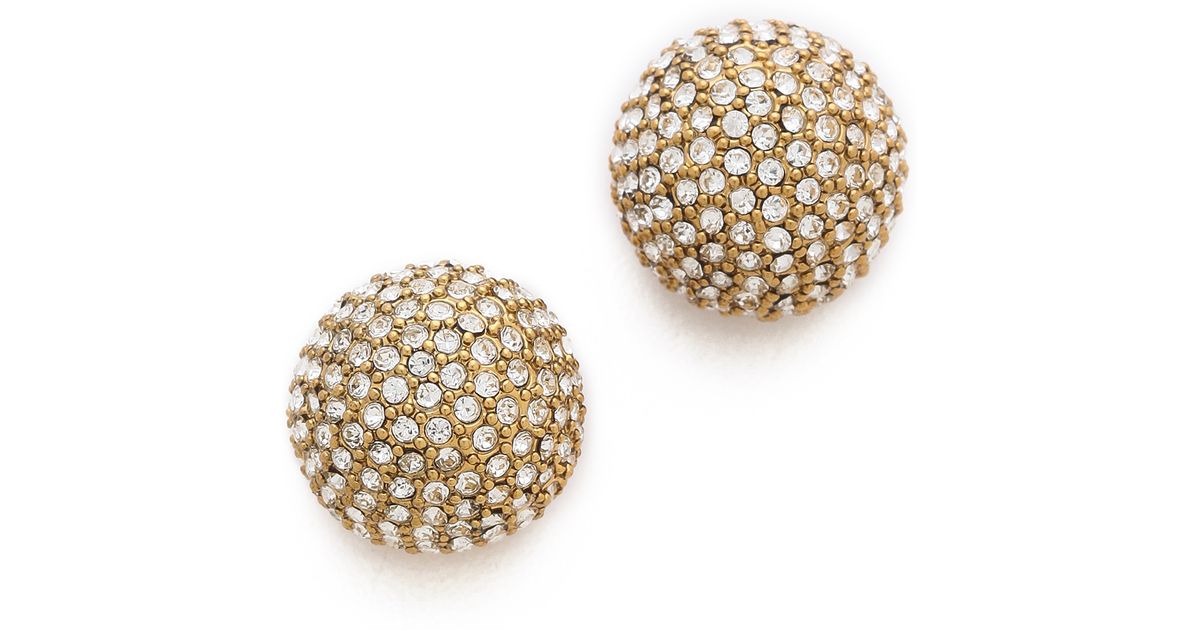 michael kors pave stud earrings