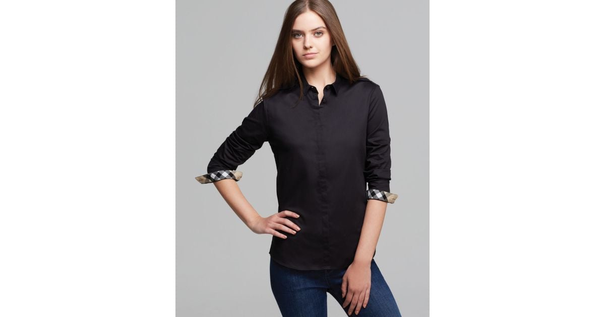 burberry shirt womens black