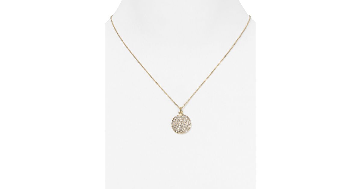Kate Spade All That Glitters Pendant Necklace 18 In Gold Metallic Lyst - Kate Spade Glitter Pendant Necklace