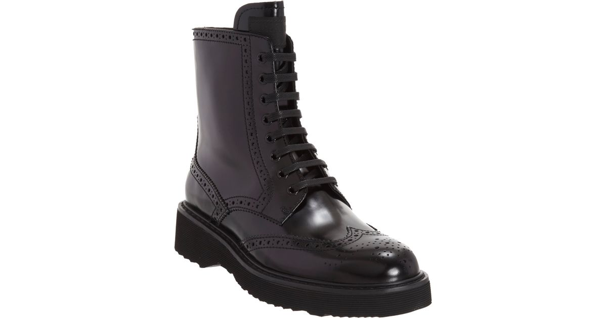 prada brogue boots
