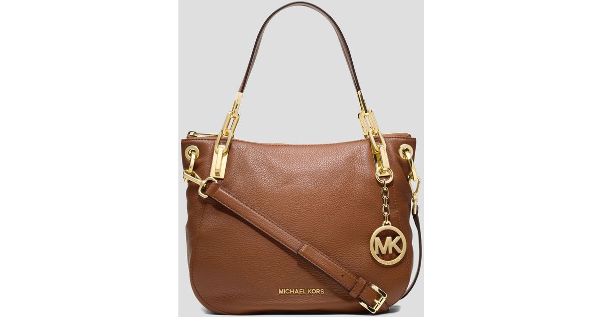MICHAEL Michael Kors Leather Shoulder Bag Brooke Medium in Brown Lyst
