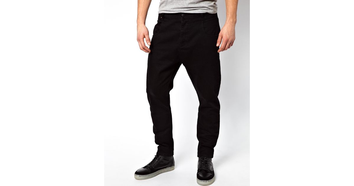 ASOS Black Bow Leg Jeans for Men | Lyst