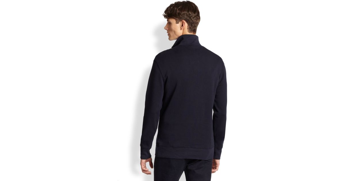 Burberry Brit Admiral Jersey Half Zip Pullover in Blue for Men | Lyst