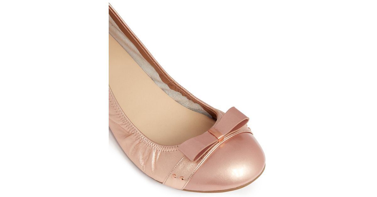 cole haan metallic flats