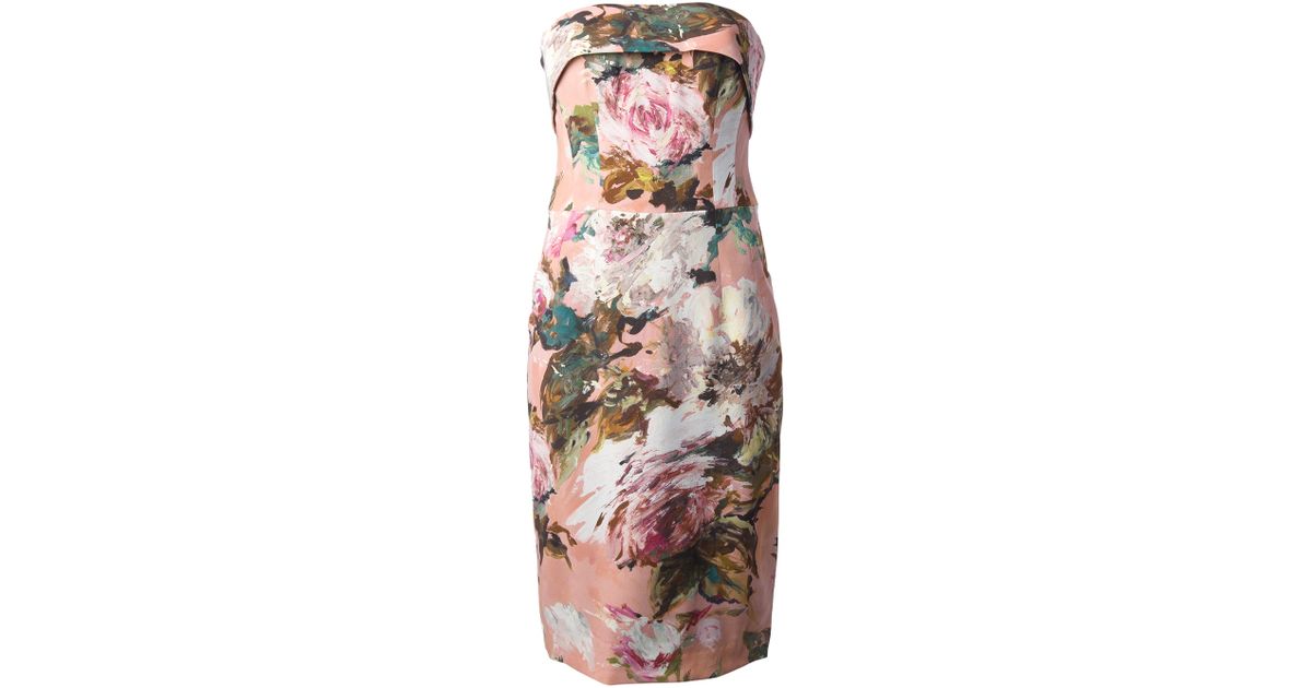 Dolce \u0026 Gabbana Strapless Floral Dress 