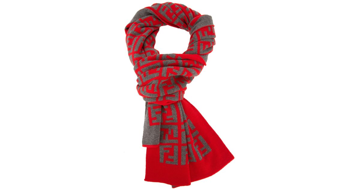 fendi scarf red