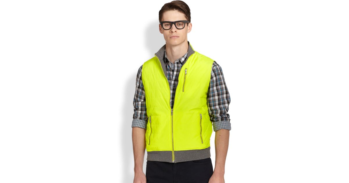 michael kors vest yellow