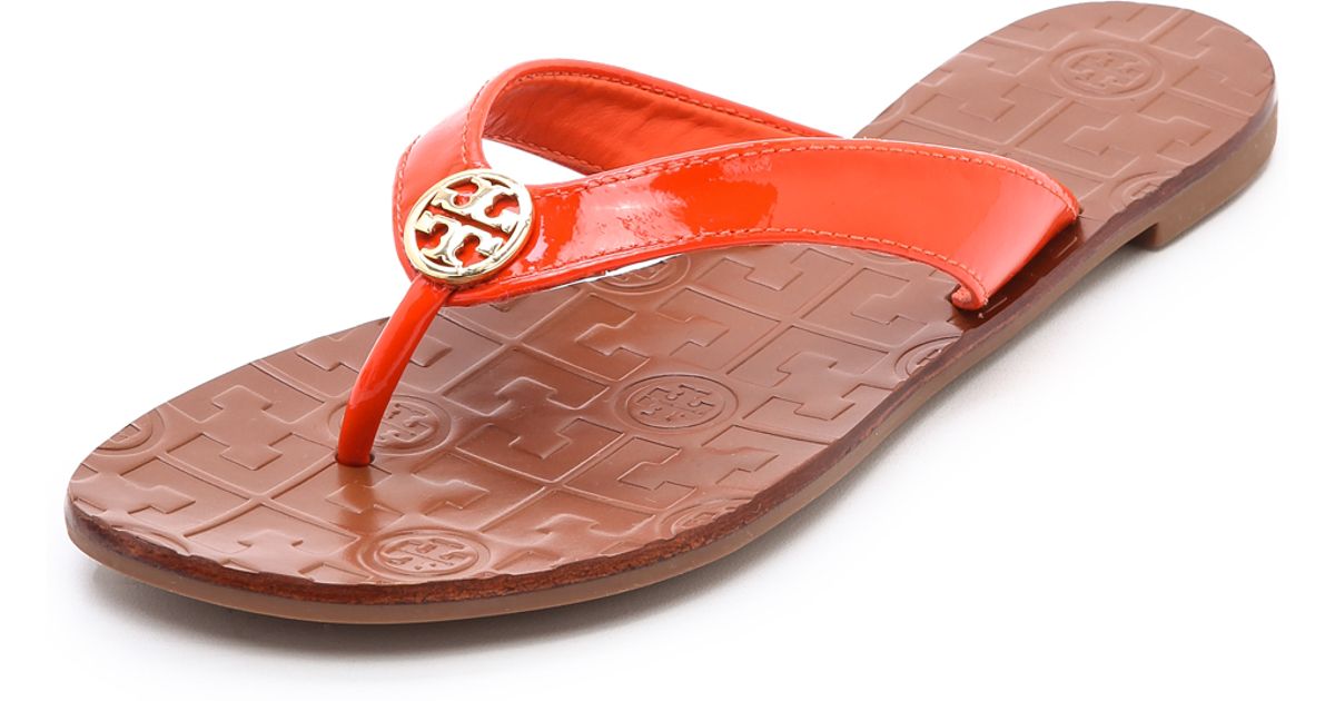 Tory Burch Thora 2 Thong Sandals in Red - Lyst