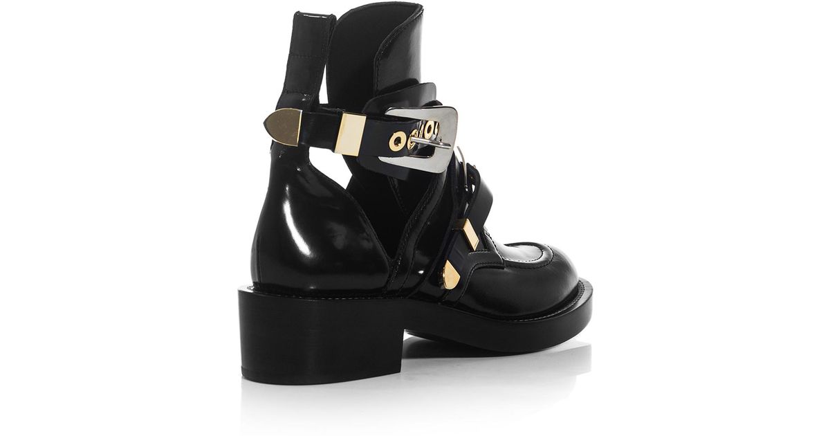 balenciaga ceinture ankle boots black