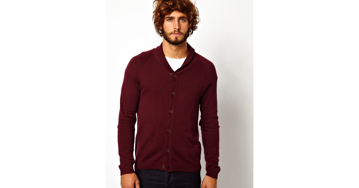 mens black shawl neck cardigan