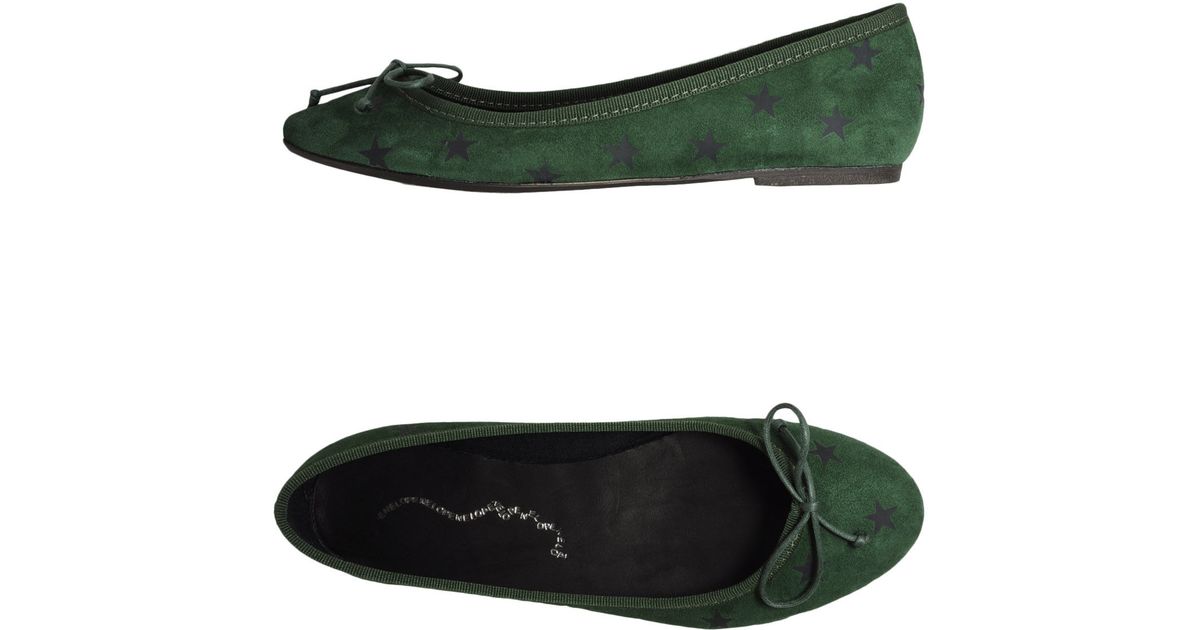 emerald green ballet flats