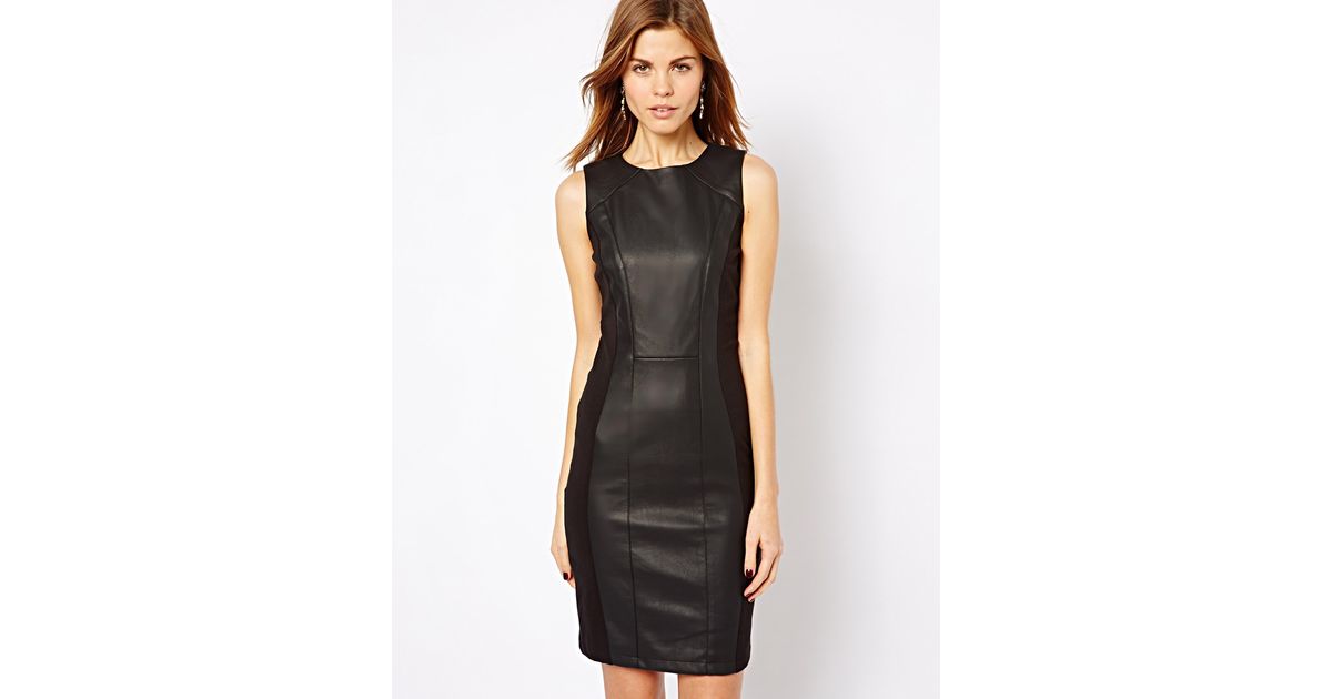 warehouse leather dress