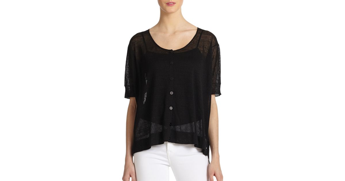 eileen fisher short sleeve cardigan