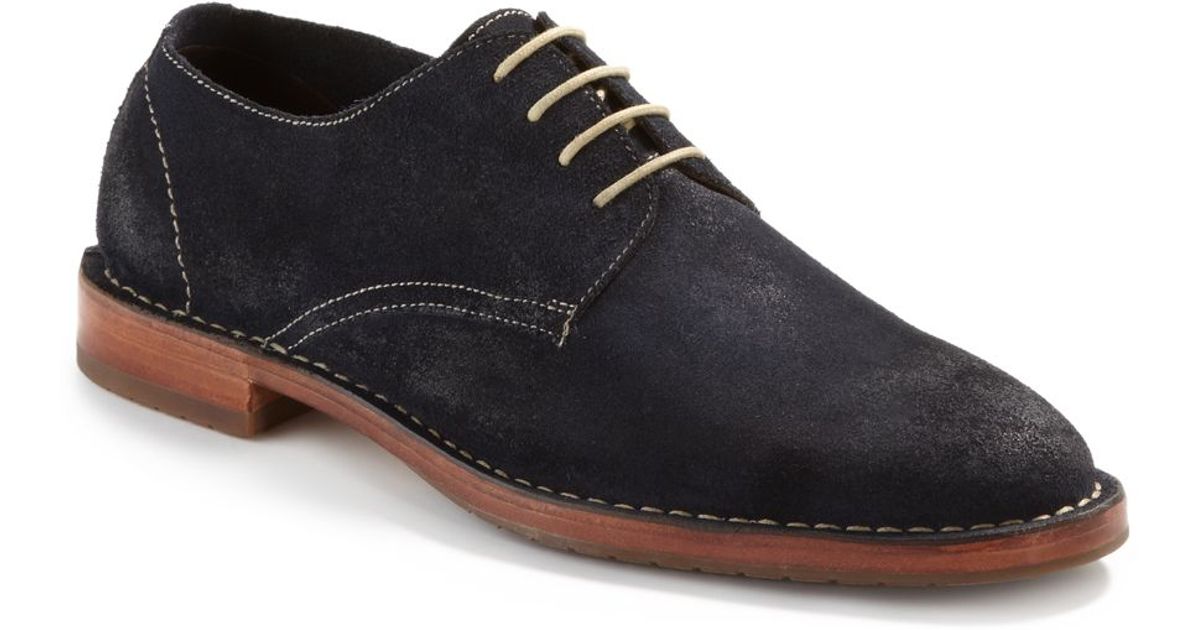 Gordon Rush Reuben Suede Laceup Shoes in Navy (Blue) for