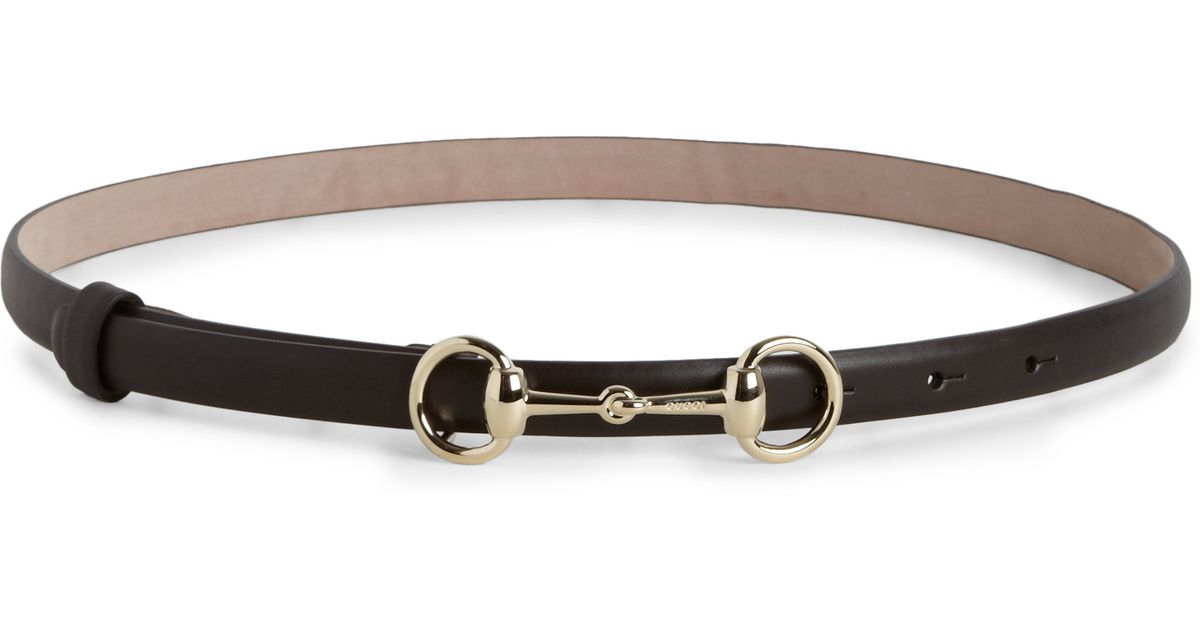 Gucci Horse Bit Leather Belt in Brown Lyst