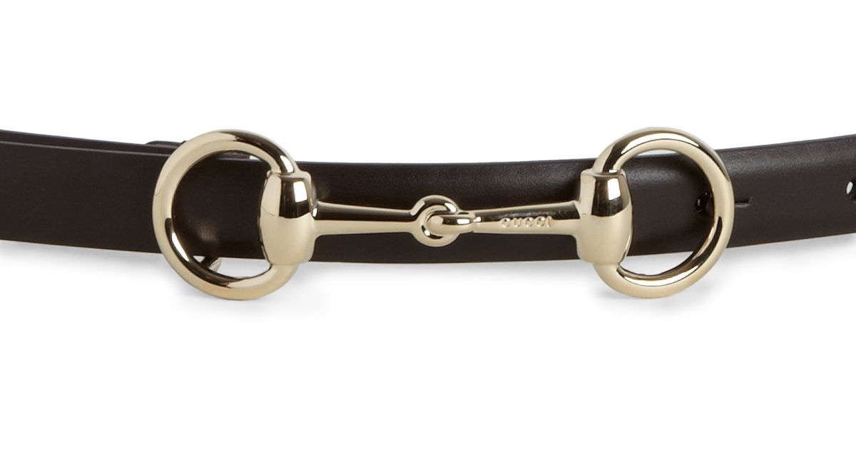 Gucci Horse Bit Leather Belt in Brown Lyst