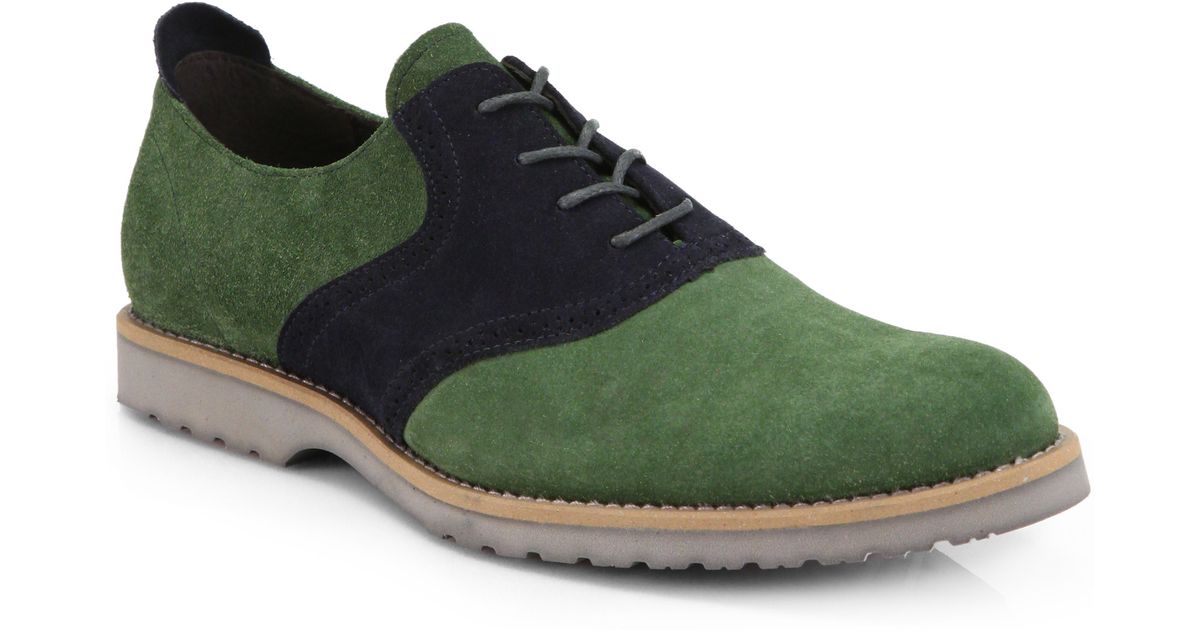 green saddle shoes