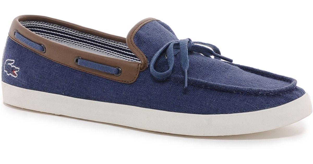 lacoste canvas loafers
