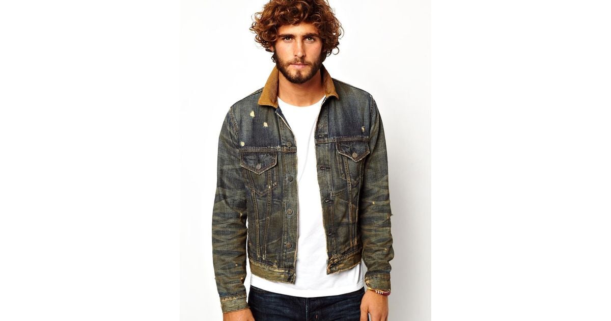 Ralph Lauren Denim Supply Ralph Lauren Denim Jacket with Cord Collar in  Blue for Men | Lyst