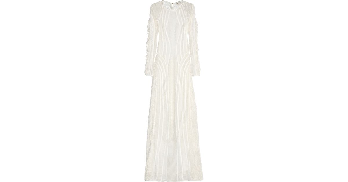 Lyst - Zimmermann Good Love Crocheted Lace Maxi Dress in White